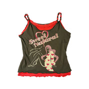 J-Fashion Layered Graphic Tank (S)