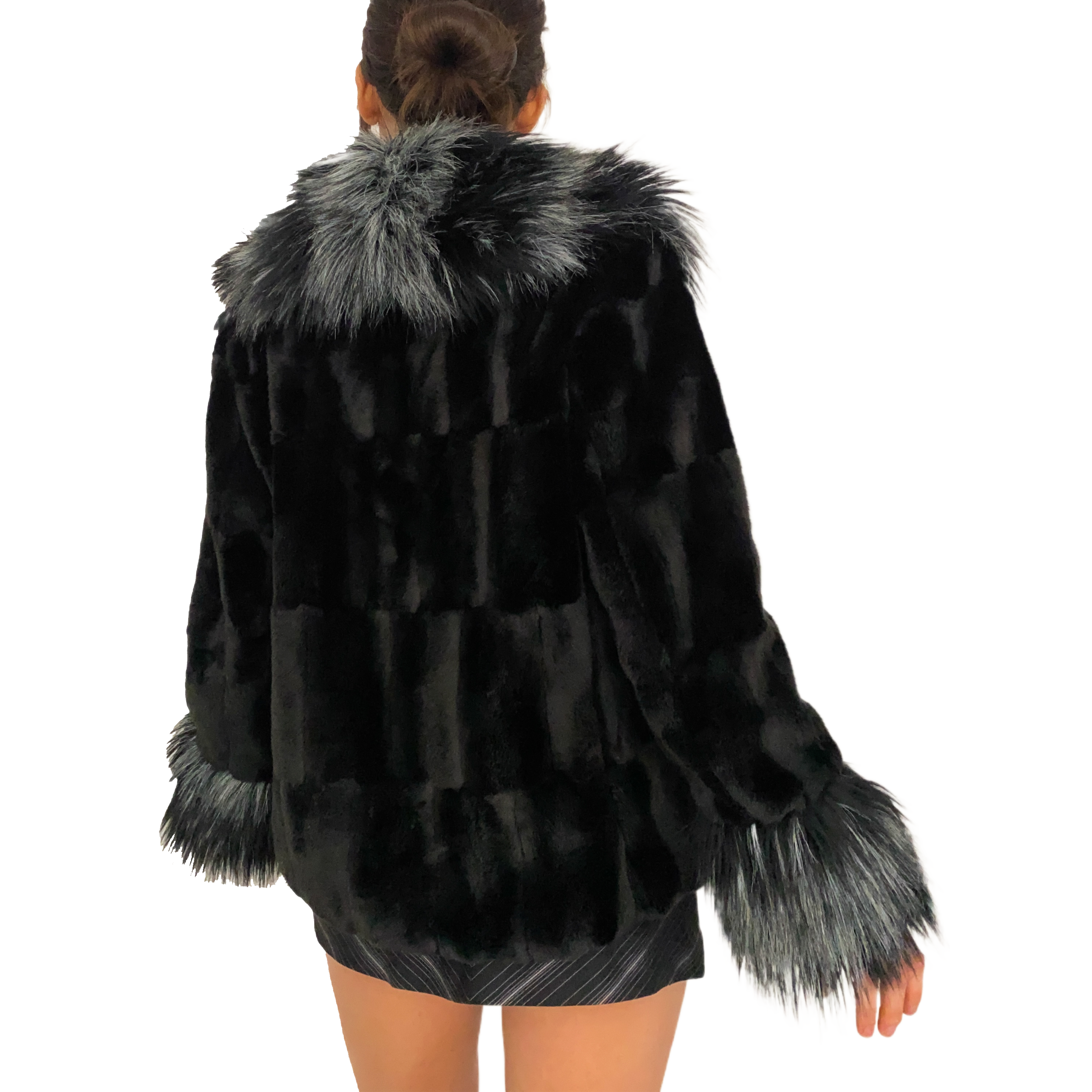 Faux Fur Coat (L)