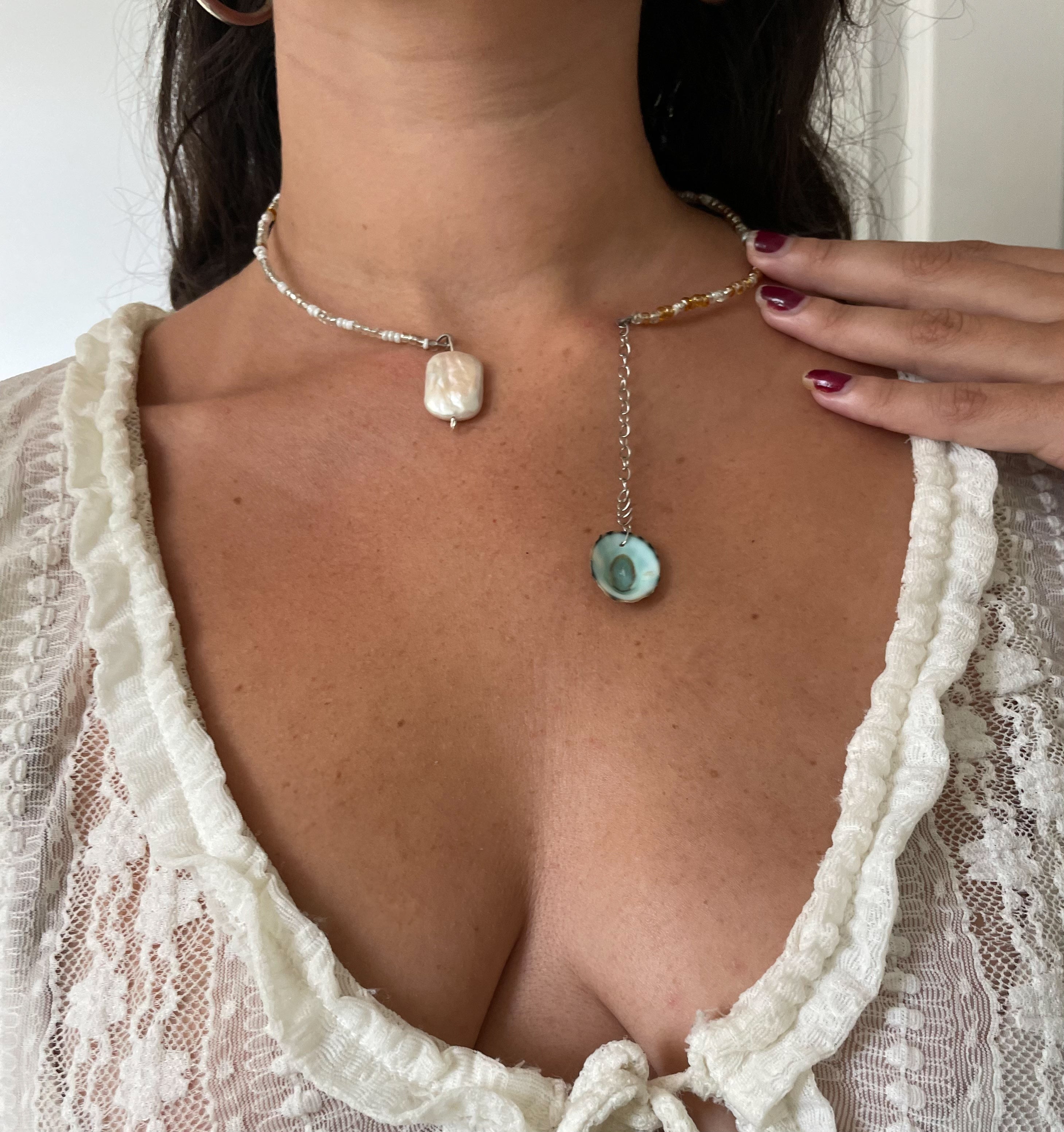 Oyster Beaded Necklace