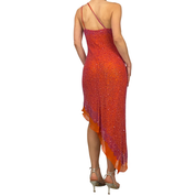 Scala Vintage Silk Beaded Asymmetrical Dress (S/M)