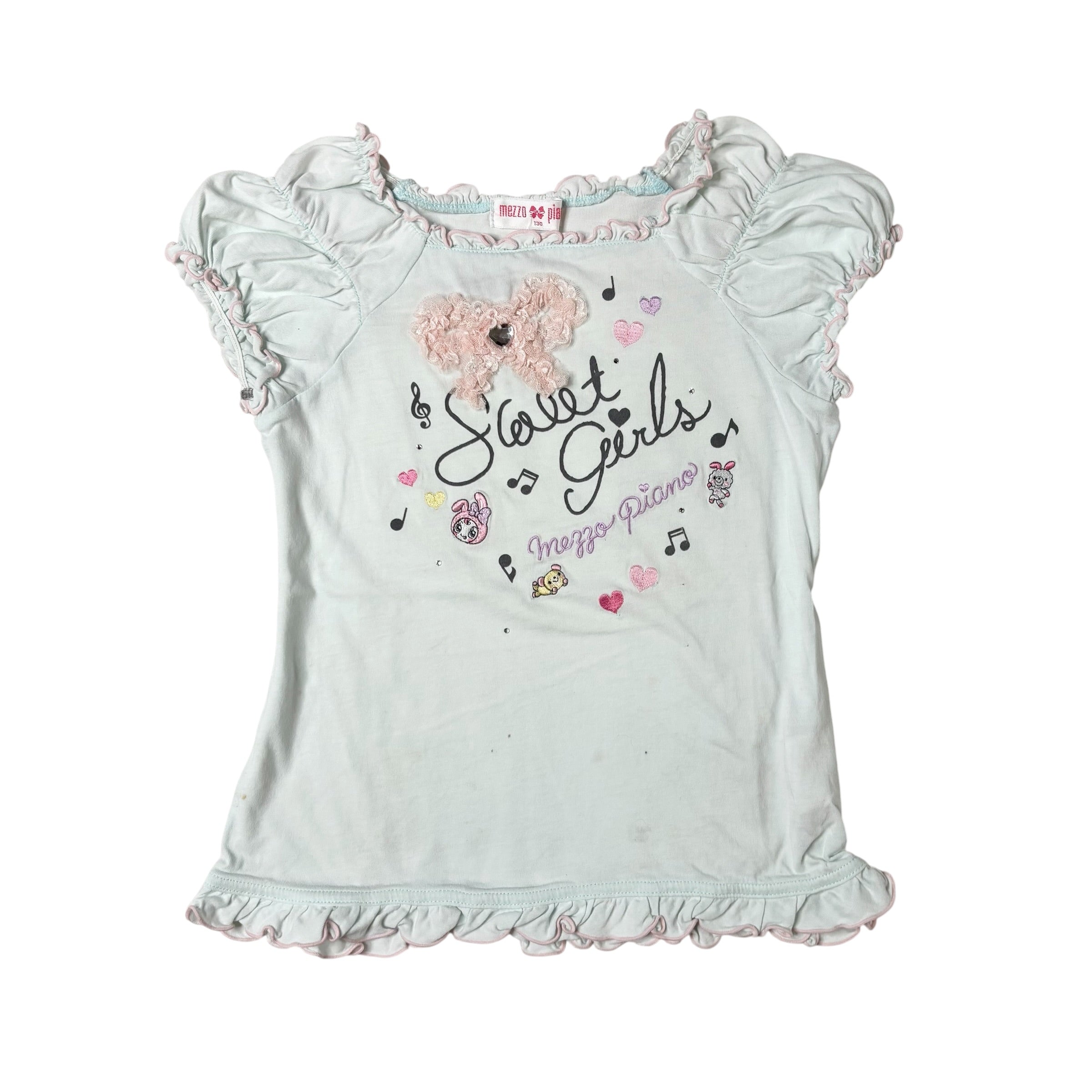 Mezzo Piano Puff Sleeve Baby Tee (XS)