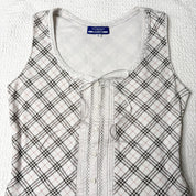 Burberry Plaid Tie-Front Tank (S-M)