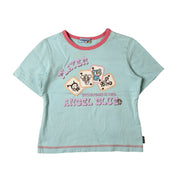 Angel Blue Cards Graphic Baby Tee (S)