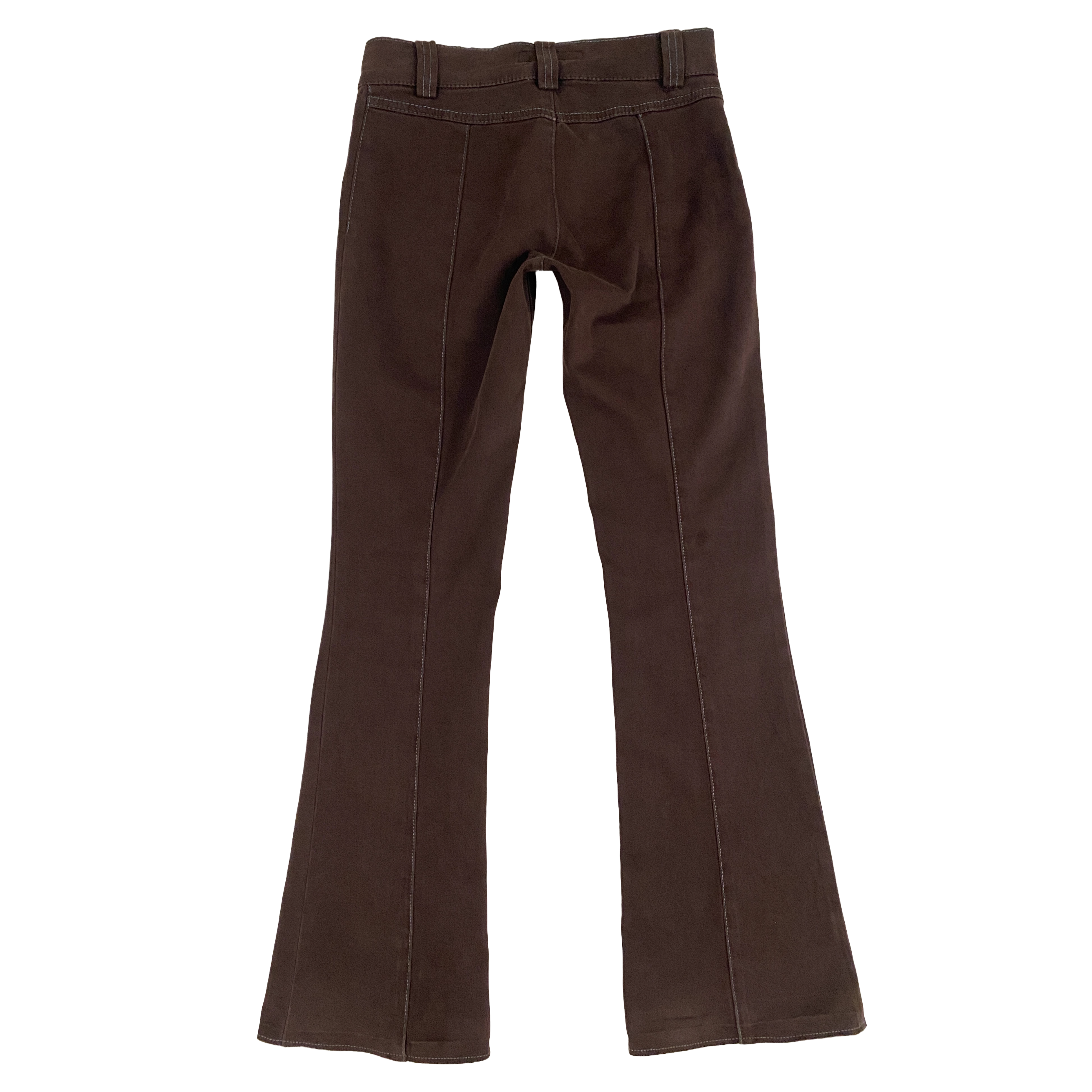 Miss Sixty 2000s Low Rise Brown Flare Pants (XS)