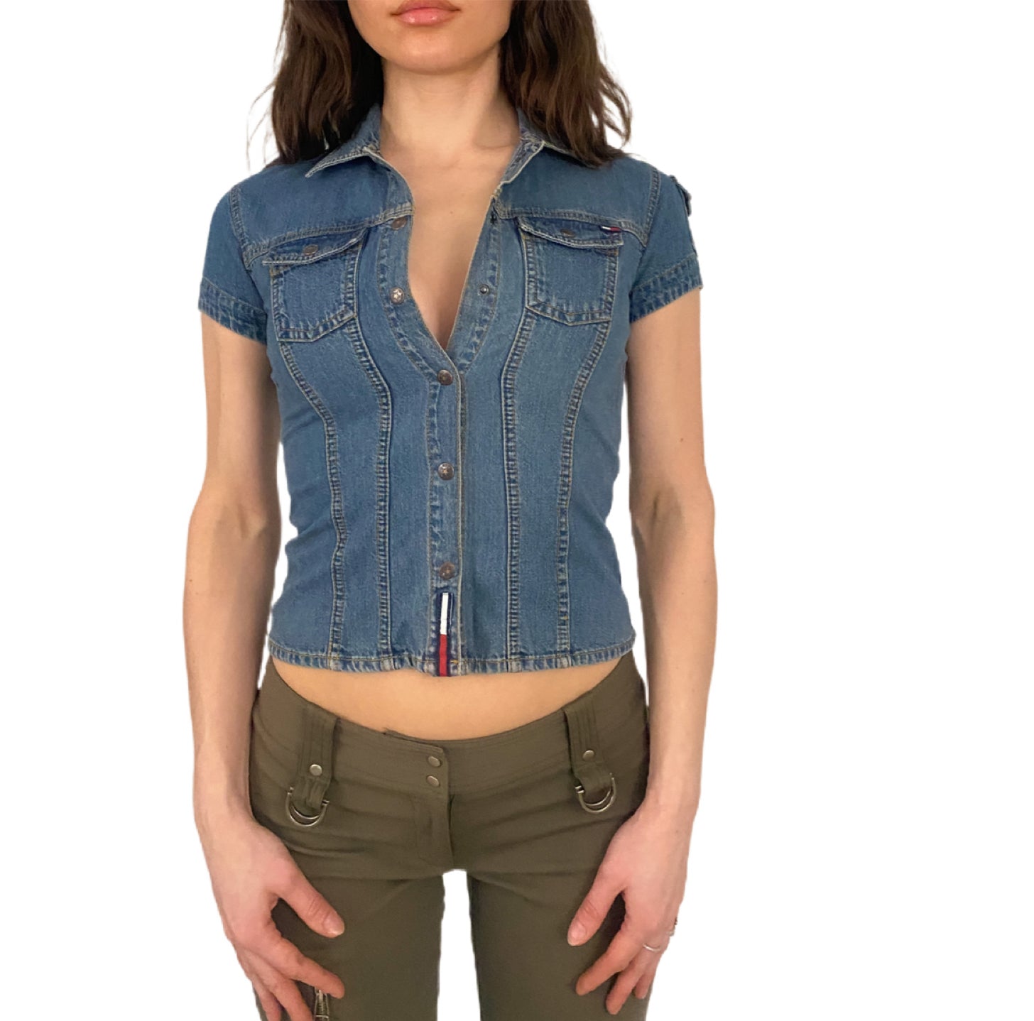 Tommy Hilfiger Fitted Denim Shirt (XS)