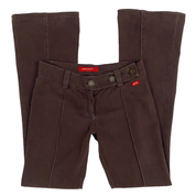 Miss Sixty 2000s Low Rise Brown Flare Pants (XS)