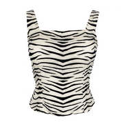 Zebra Silk Embellished Top (S)