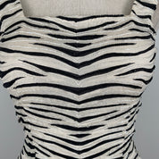 Zebra Silk Embellished Top (S)
