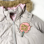 Angel Blue Graphic Puffer Jacket (S)