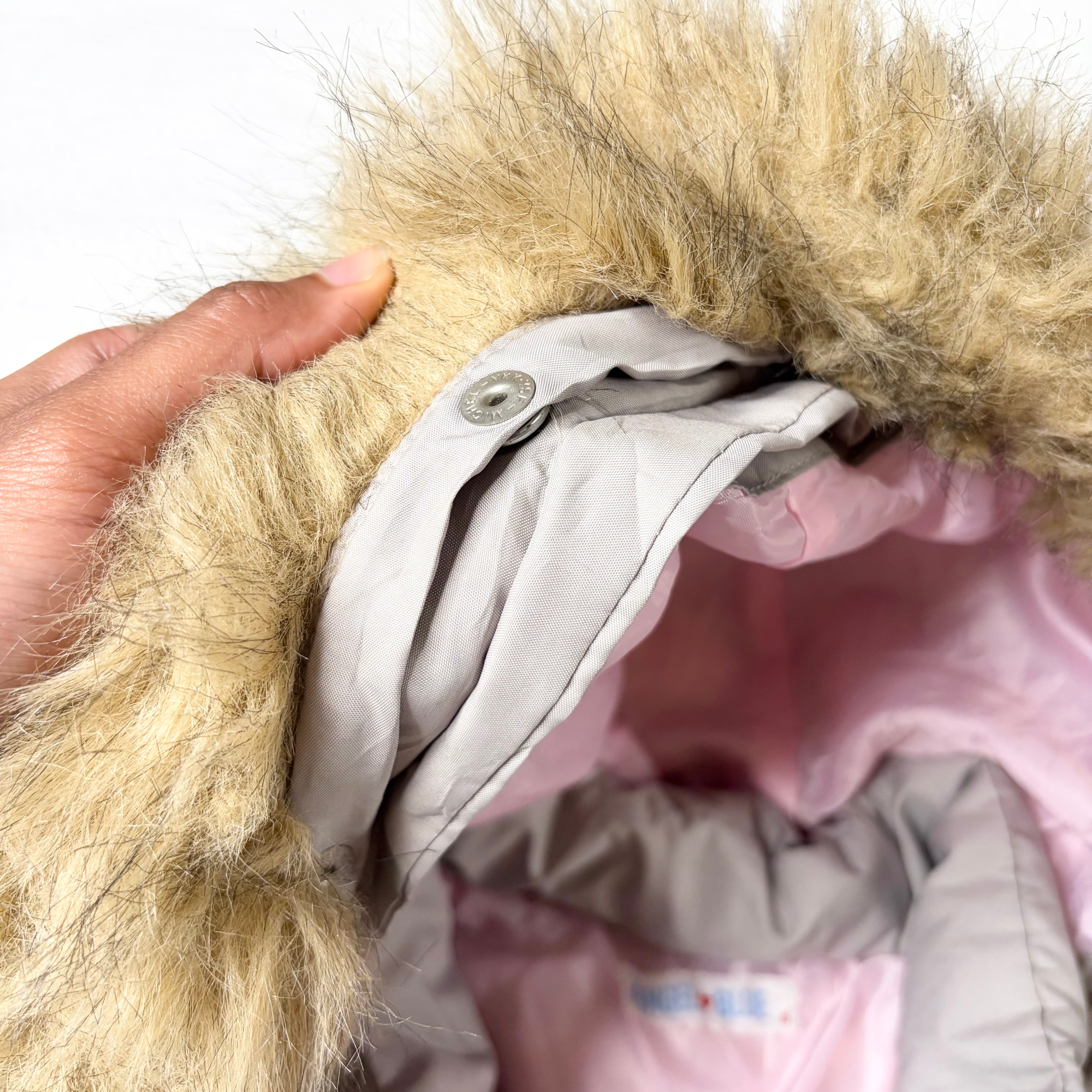 Angel Blue Graphic Puffer Jacket (S)