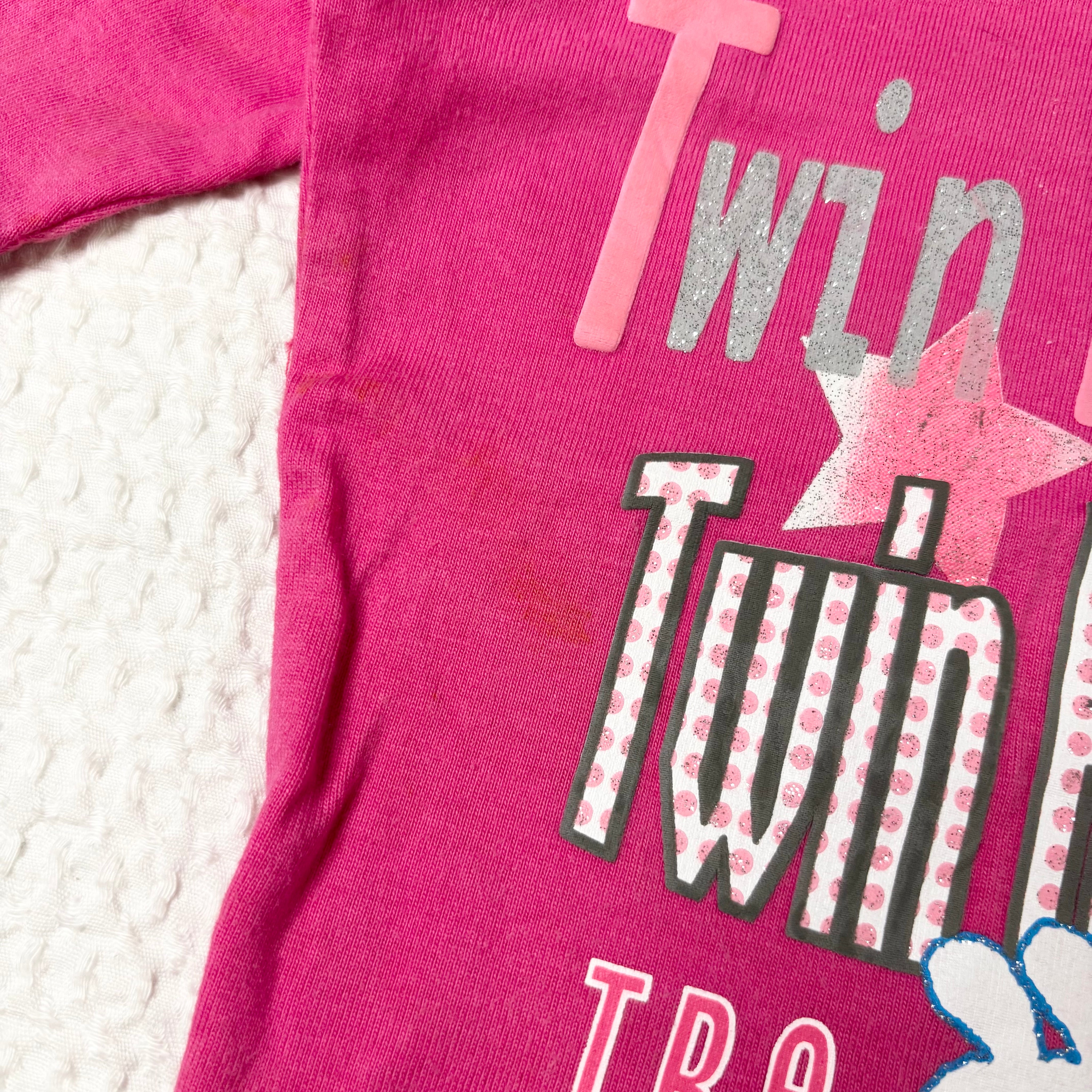 Sanrio Twin Rabbit Angels Lace-Up Baby Tee (S)