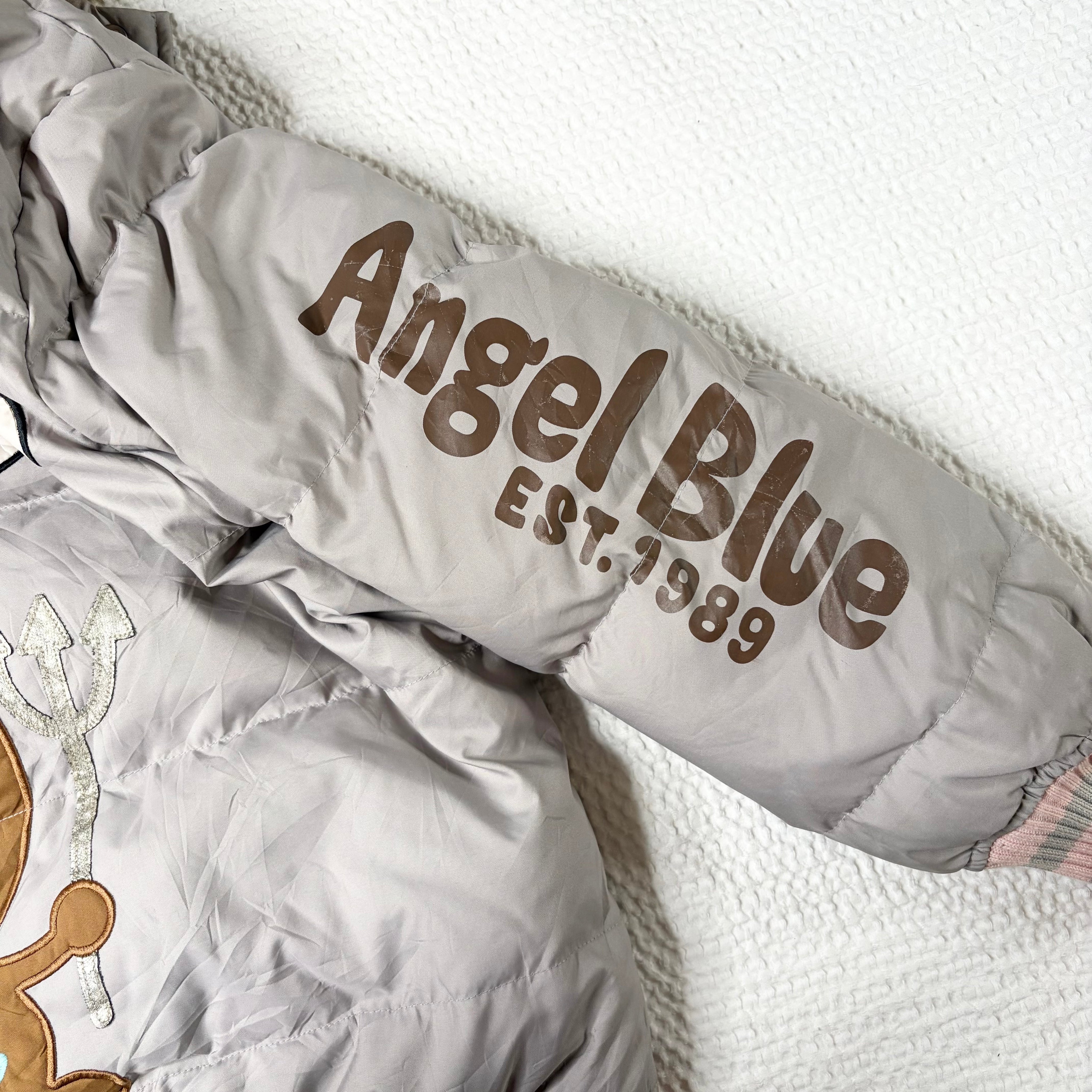 Angel Blue Graphic Puffer Jacket (S)
