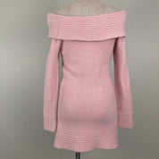 Soft Pink Mini Sweater Dress (S)