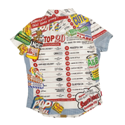 Angel Blue "Top 20 Records" Graphic Button Up (XS)