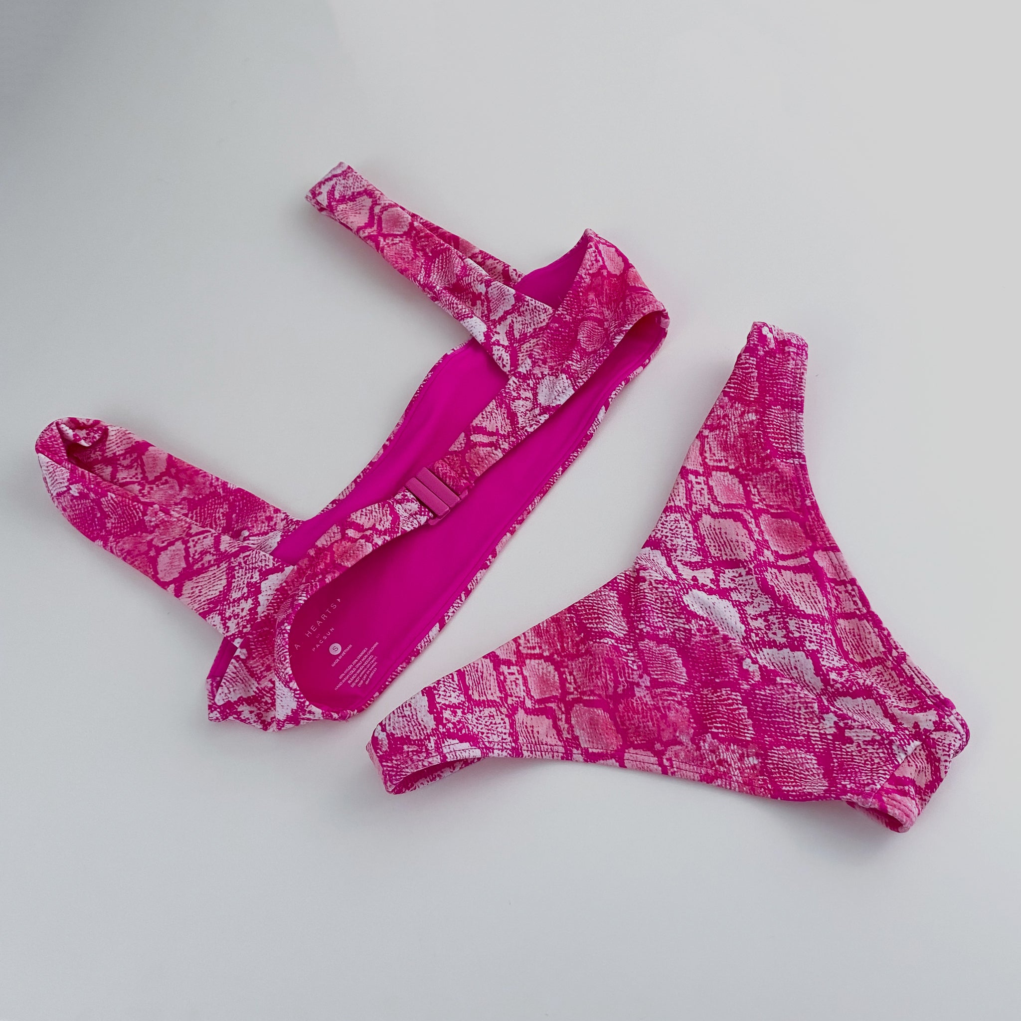 Snakeskin Cheeky Bikini - S/XS