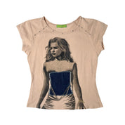 Shell Ray Portrait Graphic Baby Tee (S)