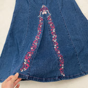Embellished Denim Maxi Fairy Skirt (M)