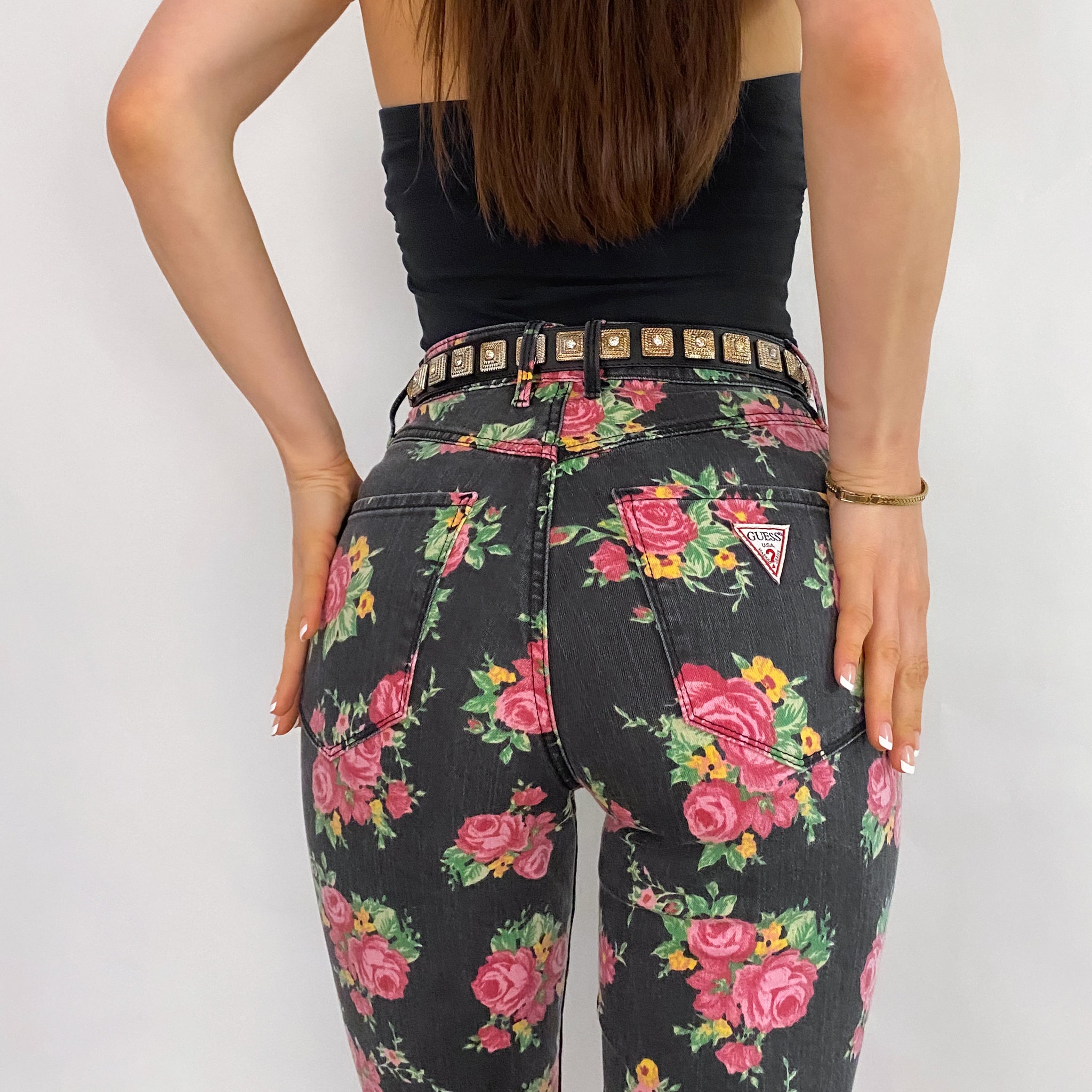 Guess Rose Print Jeans - 27