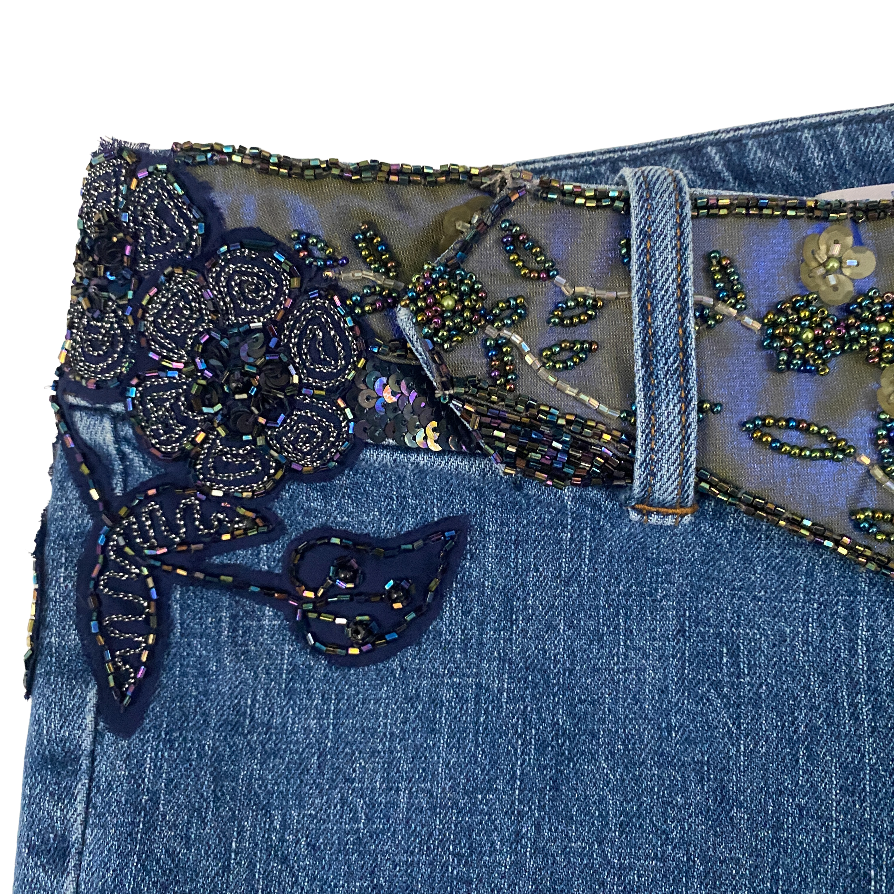 Energy Angel Embellished Low to Mid Rise Fairy Jeans (S/M)