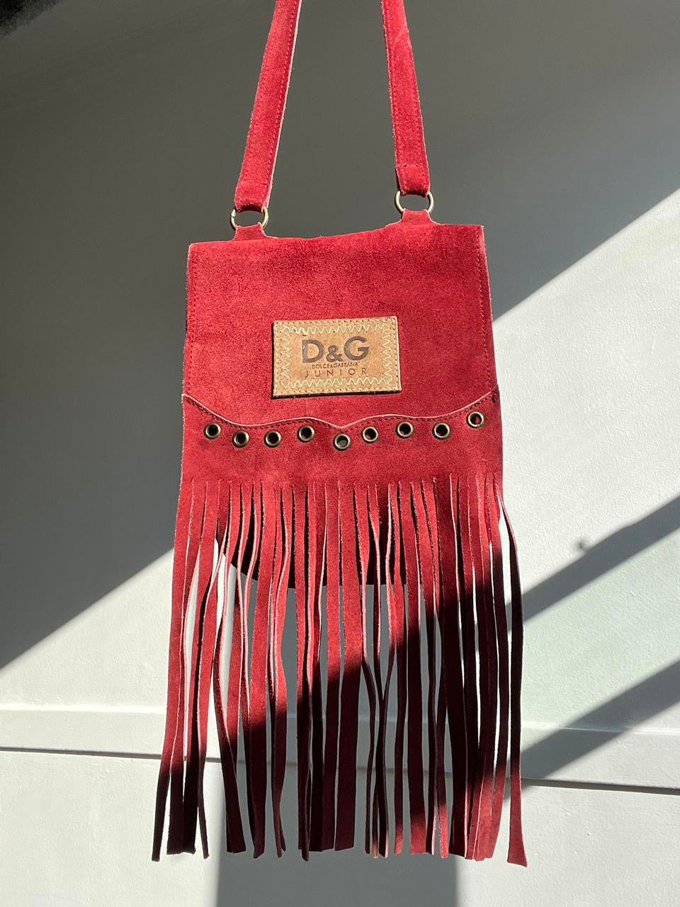 Vintage Dolce & Gabbana Jr Fringe Suede Shoulder Bag