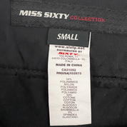 Miss Sixty 2000s Black Nylon Low Rise Pleated Mini Skirt (S)