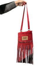 Vintage Dolce & Gabbana Jr Fringe Suede Shoulder Bag