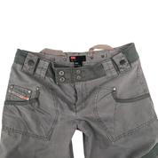Diesel Vintage Slate Olive Grey Utility Cargo Pants (M)