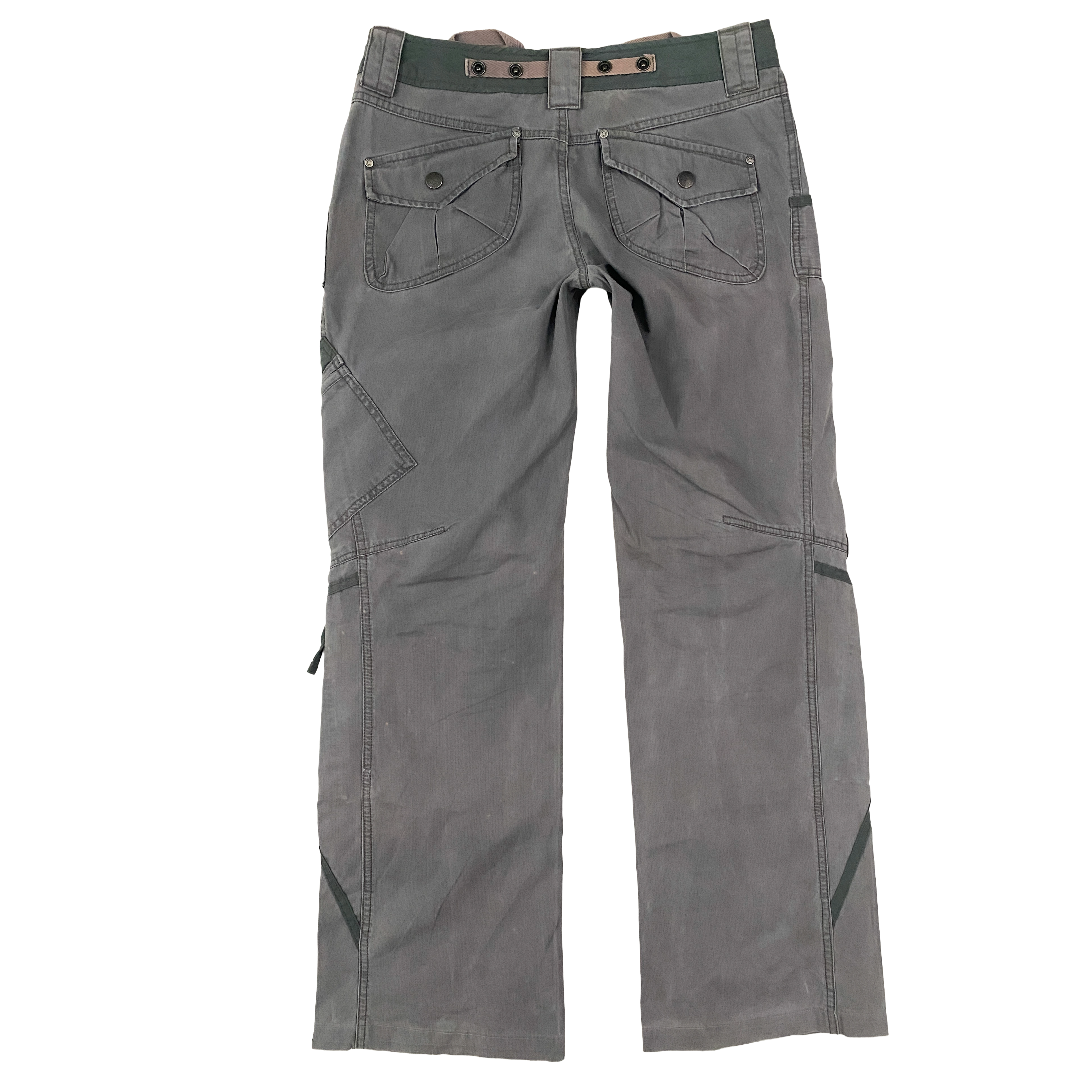 Diesel Vintage Slate Olive Grey Utility Cargo Pants (M)