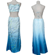 Aquamarine Embellished Party Skirt Set (S/M)