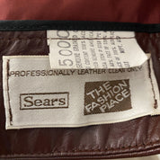 Brick Red Leather Trench Coat (M)