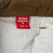 Miss Sixty 2000s Ultra Low Rise Brown Corduroy Flare Pants (S)