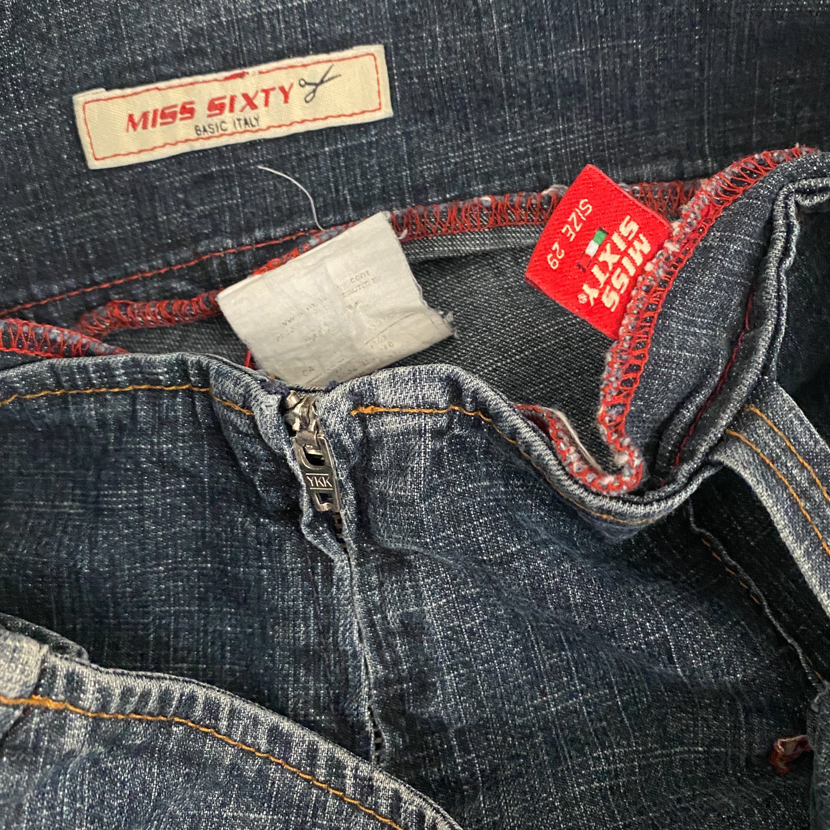 Miss Sixty 2000s Low Rise Belted Flare Jeans (XS/S) – Holy Thrift