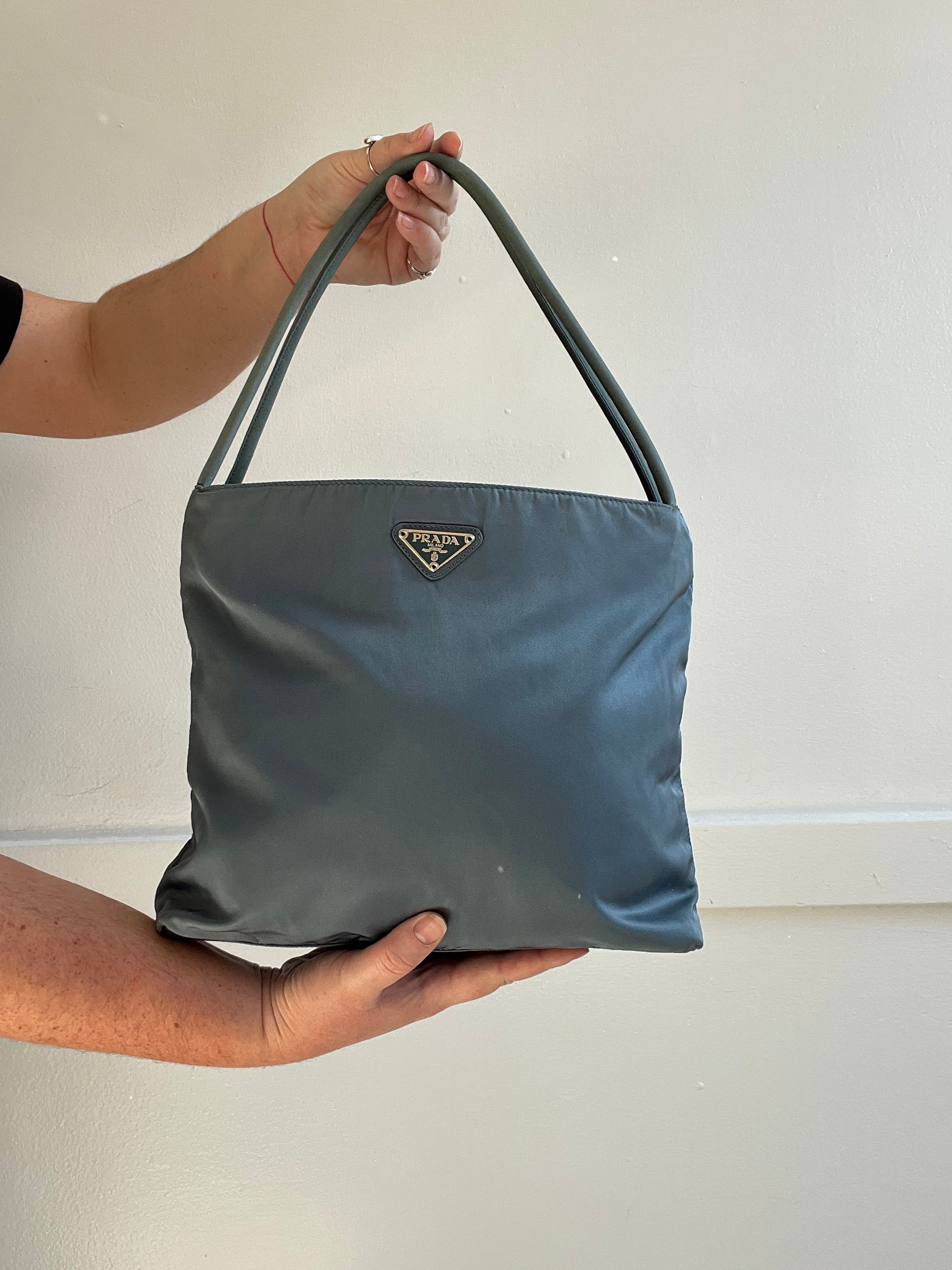 Vintage 1990s Blue Prada Shoulder Bag