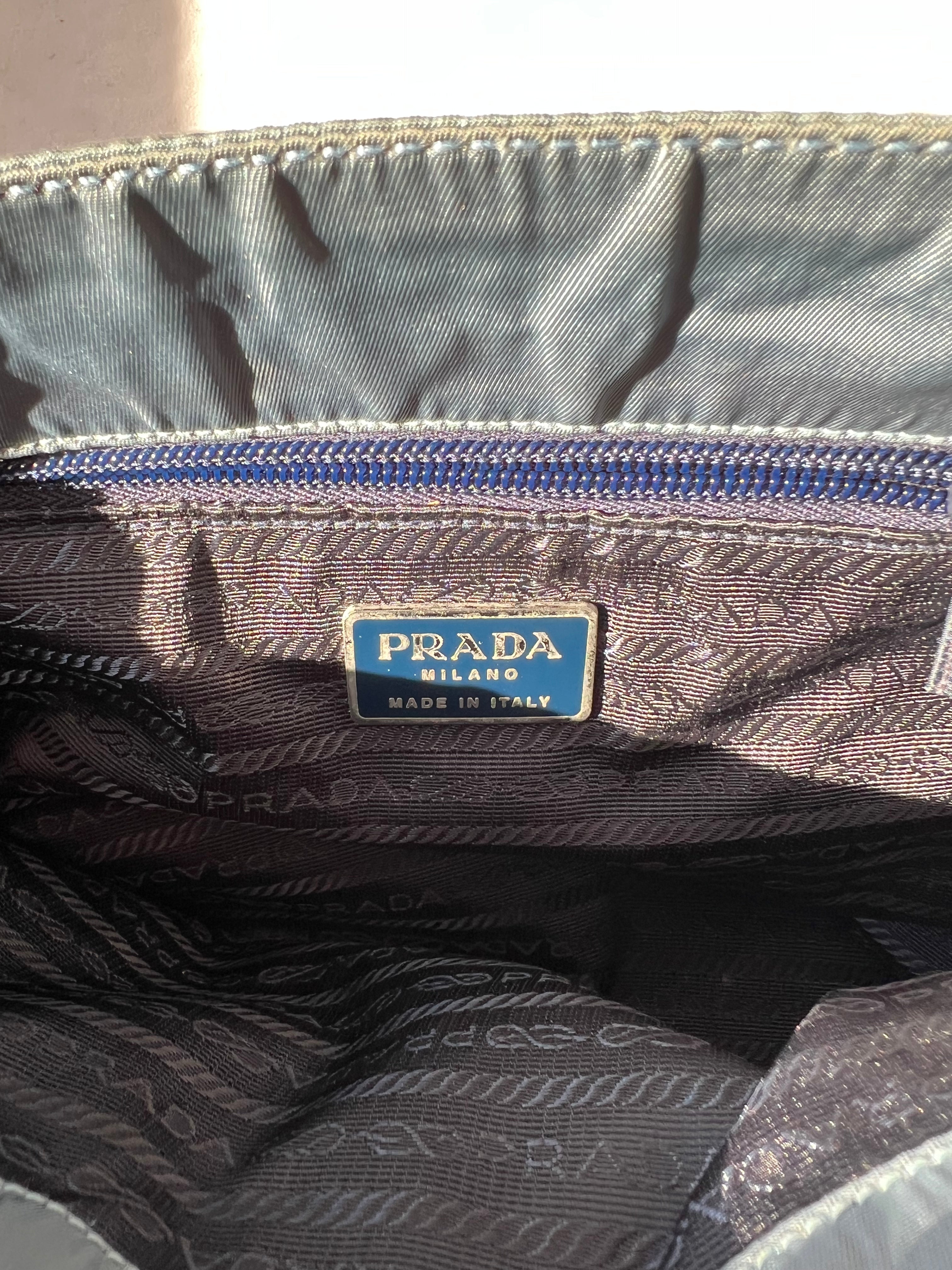 Vintage 1990s Blue Prada Shoulder Bag