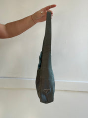 Vintage 1990s Nylon Asymmetrical Prada Shoulder Bag