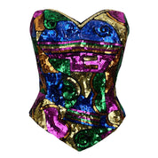 Embellished Structured Corset Top (L)