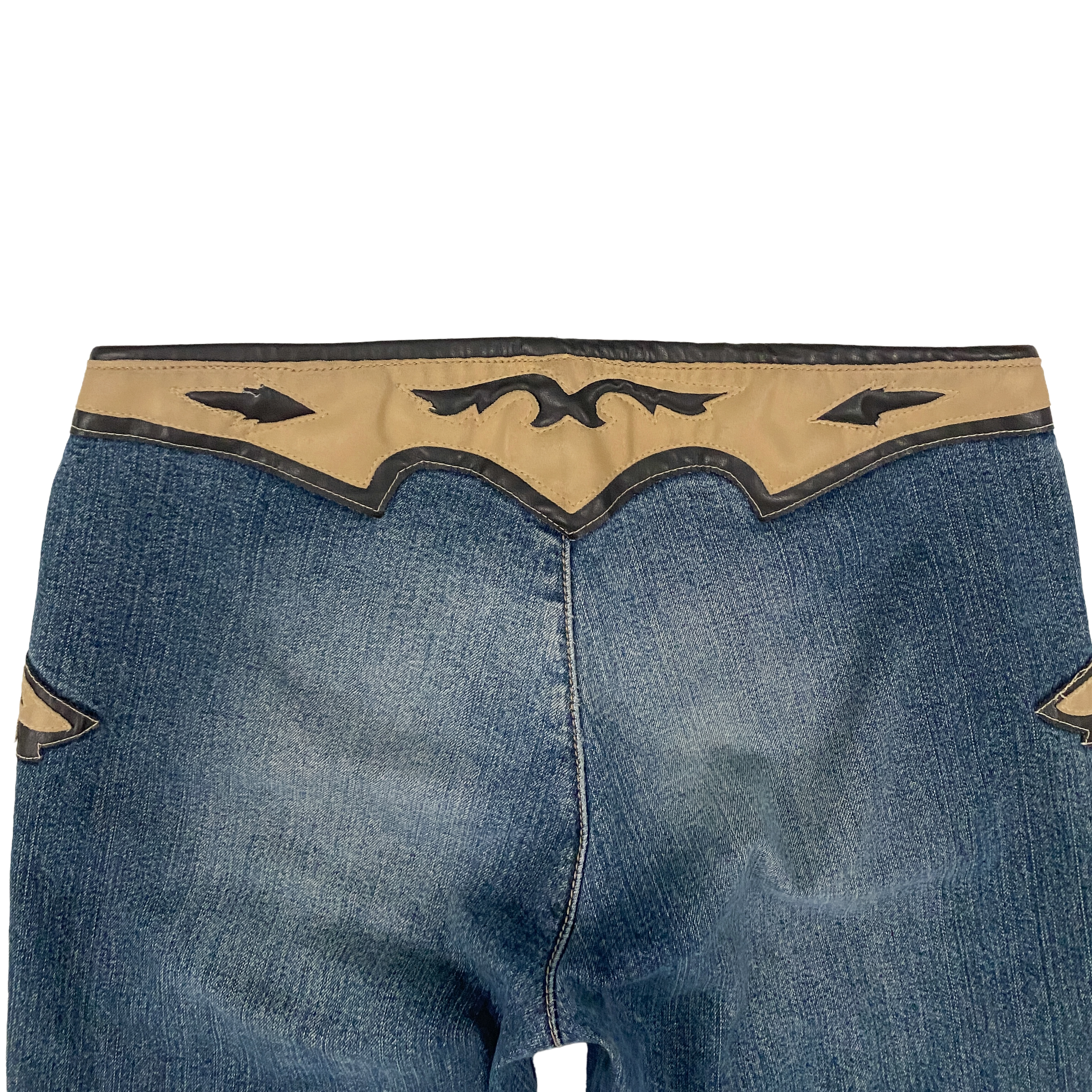 Bebe 2000s Low Rise Western Flare Jeans (S)