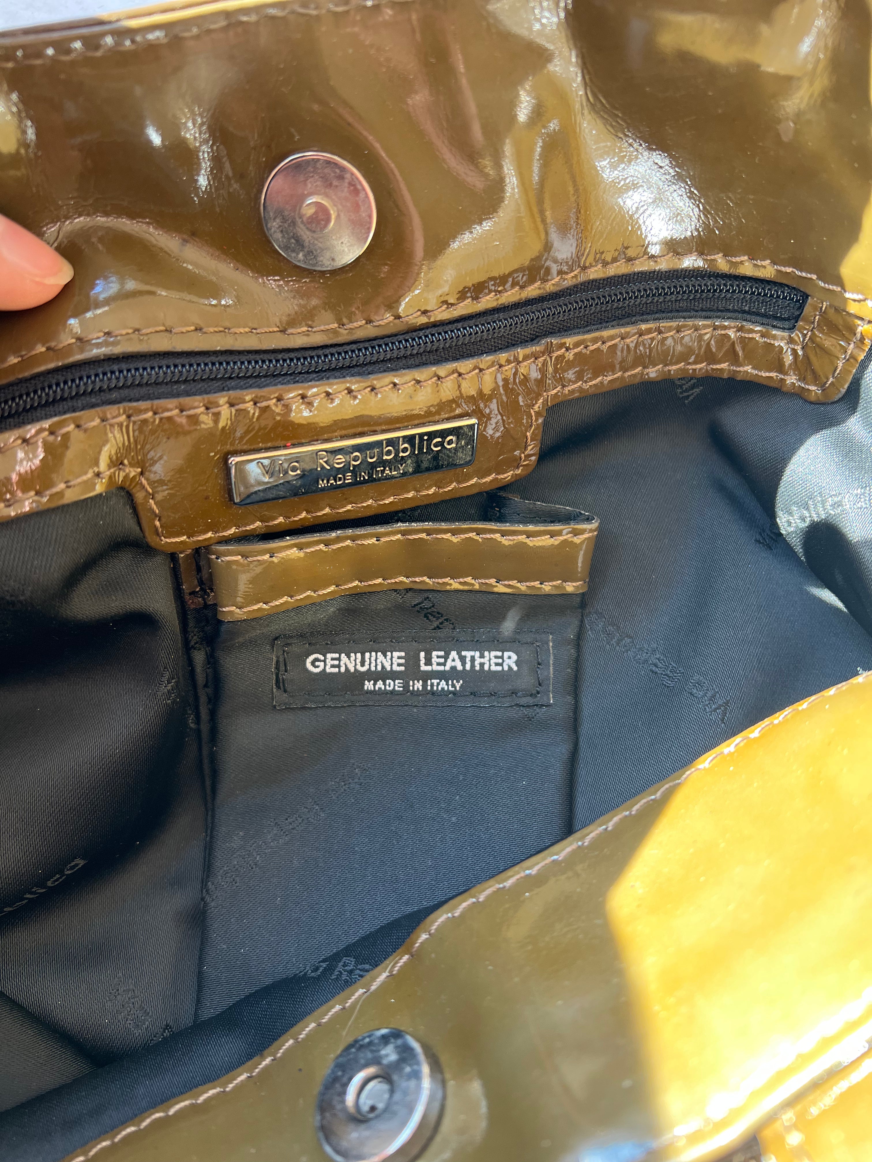 Vintage Italian Designer Suede Hand Bag