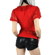 Y2K French Ruffle Top (S/M)