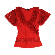 Y2K French Ruffle Top (S/M)