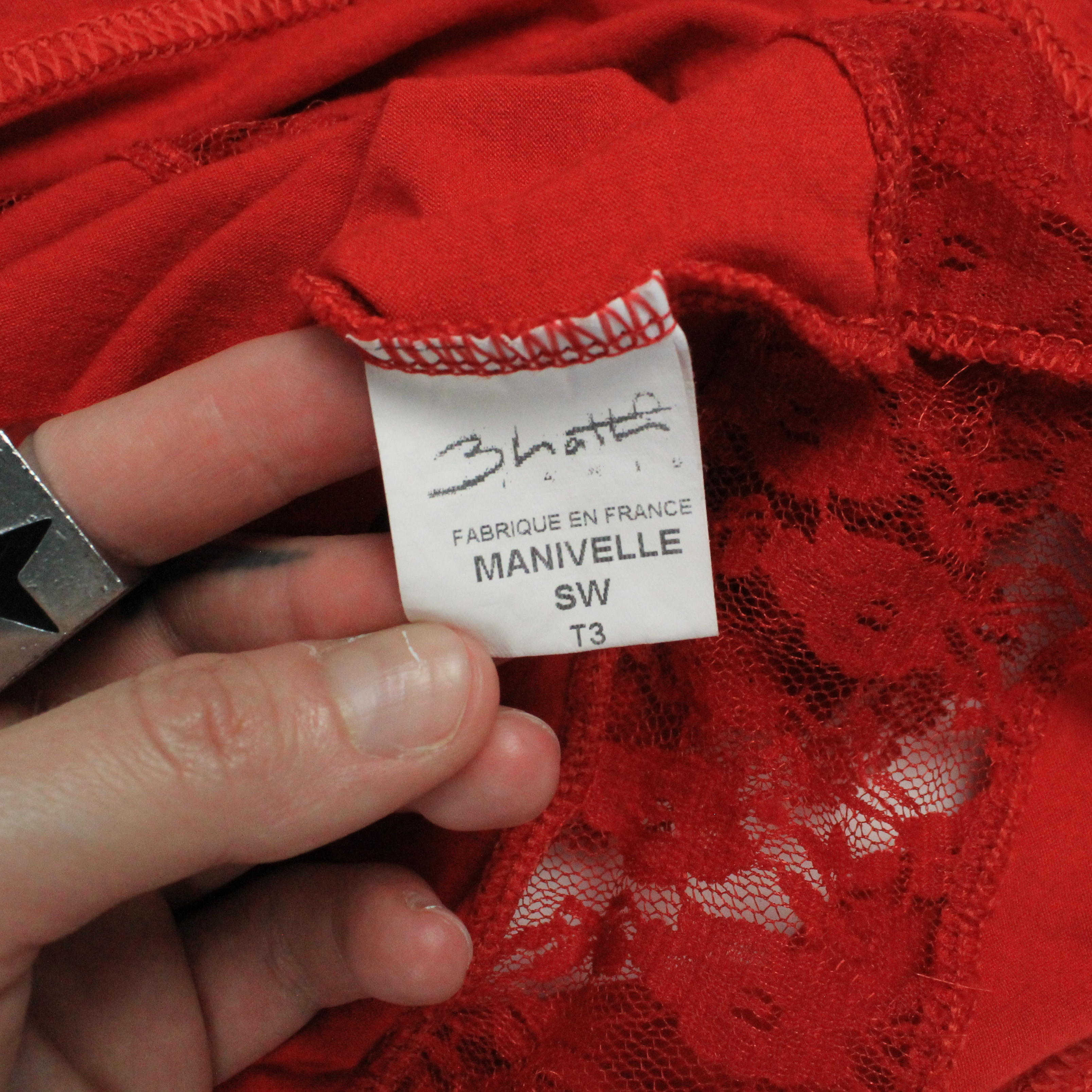 Y2K French Ruffle Top (S/M)