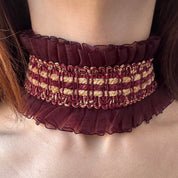 Burgundy Clown Collar