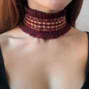 Burgundy Clown Collar
