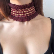 Burgundy Clown Collar