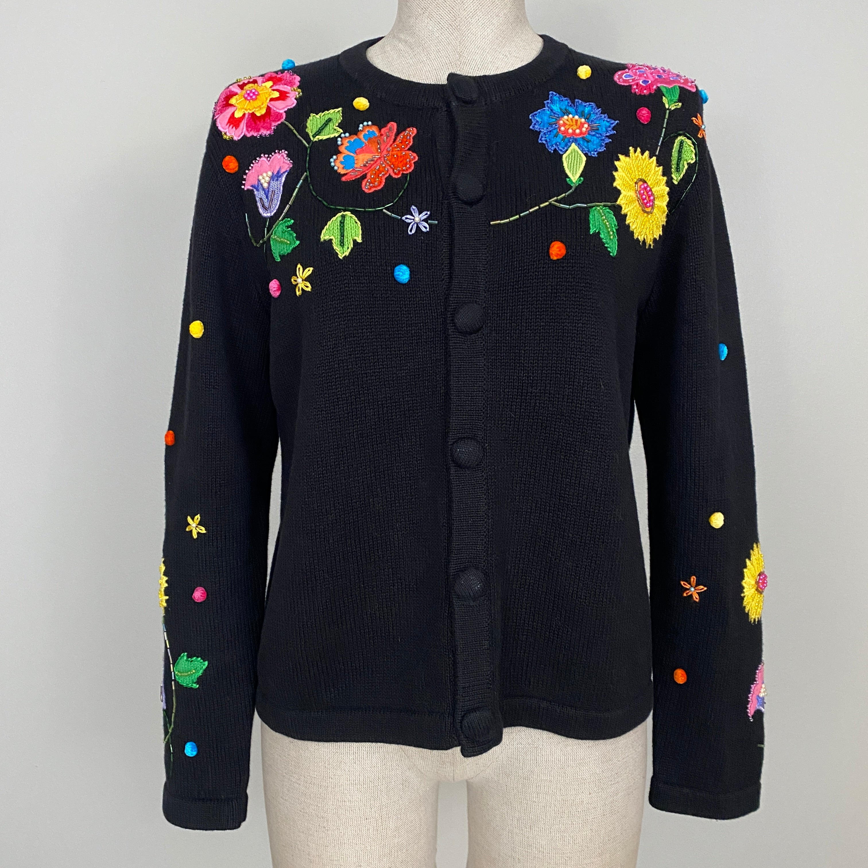 Embellished Cardigan Sweater (M)