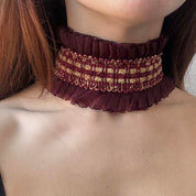 Burgundy Clown Collar