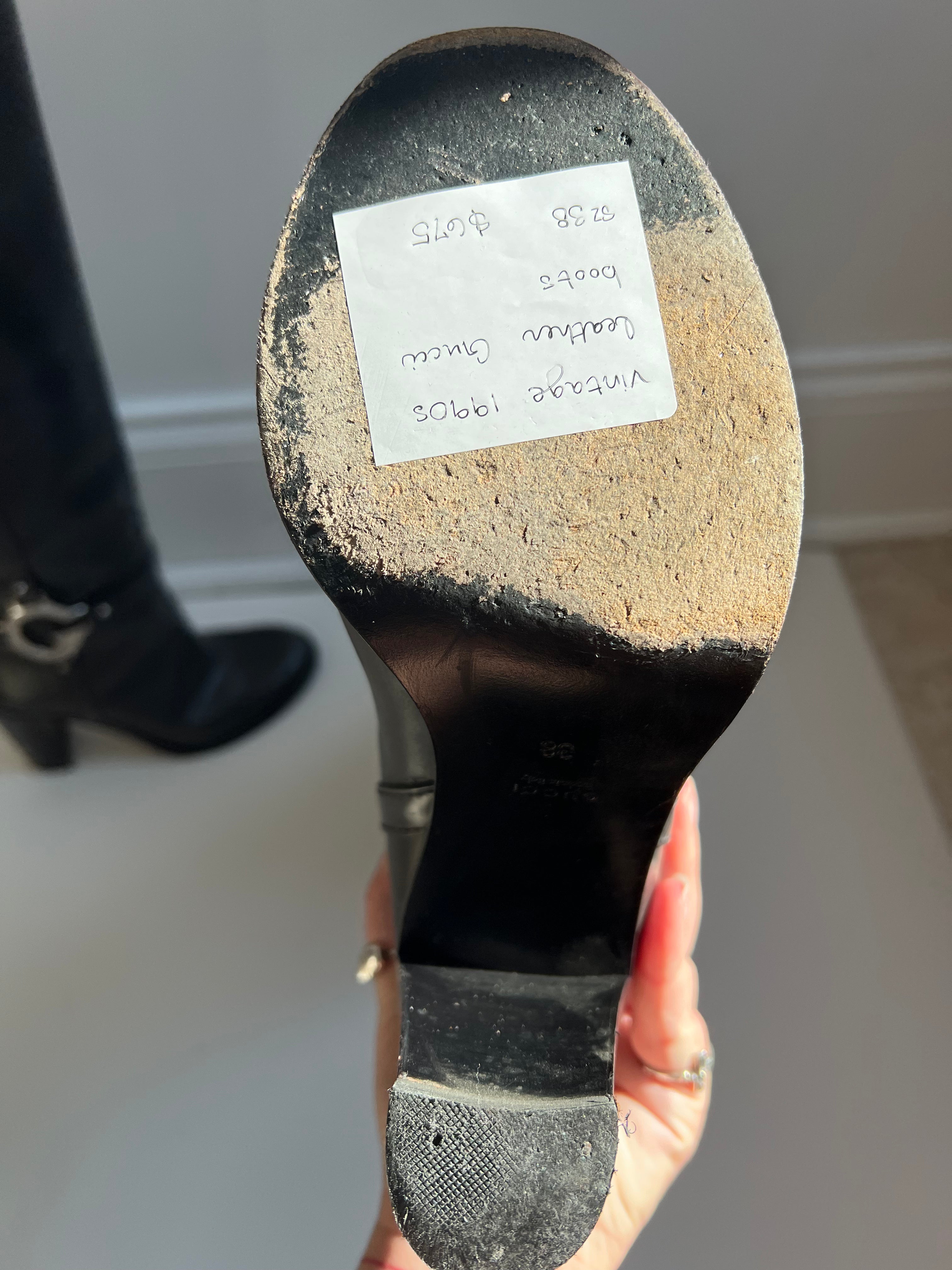 Vintage Genuine Leather Gucci Boots (8)