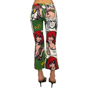 Miss Sixty 2000s RARE Pop Art Comic Flare Capris (XS)