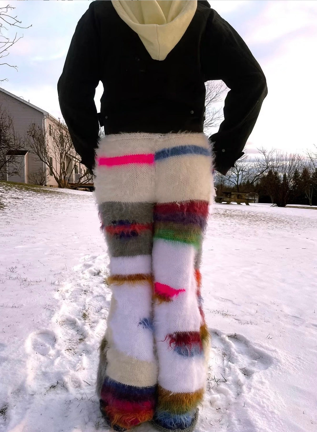 Snow Dust Patchwork Pants (XS-2XL)