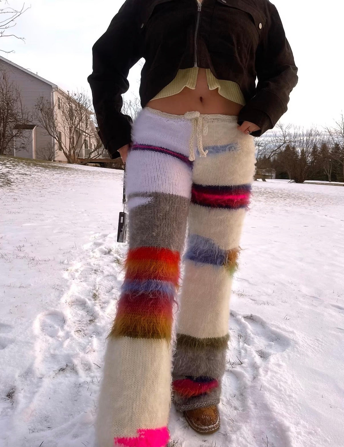 Snow Dust Patchwork Pants (XS-2XL)